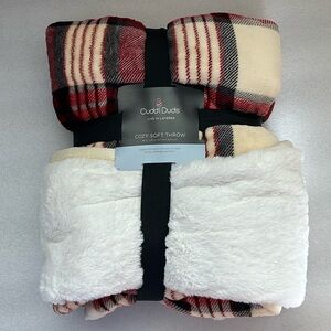 🆕 Cuddl Dud Live in Layers Cozy Soft Plush Throw Reversible Faux Fur 50”x60”